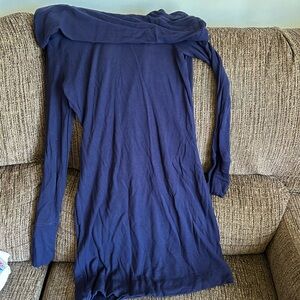 Lilly Pulitzer Navy Off the Shoulder Sweater Dress XS